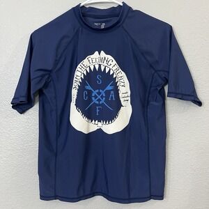 Gap Kid Graphic Short Sleeve Blue Rash Guard XXL